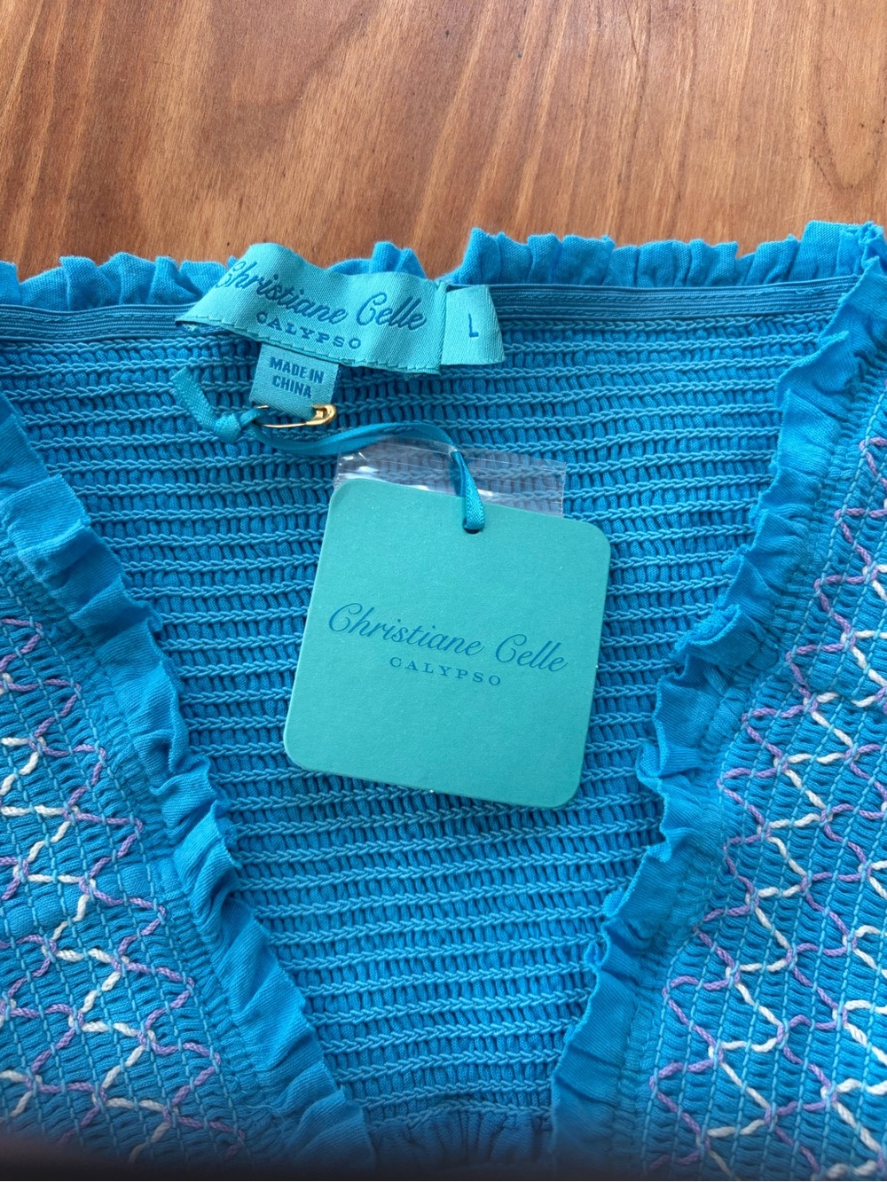 Calypso St. Barth Turquoise Maxi dress - Picture 2 of 2